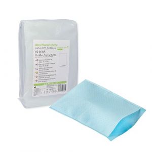 Medi-Inn+ Jetable Gants de Toilette Airlaid Pe Jetable Gant de Toilette Bleu Clair (Quantit&eacute;:50 Pi&egrave;ce) (Medi-Inn, neuf)