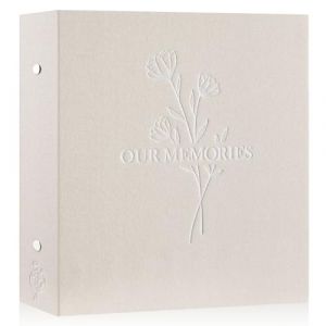 Lanpn Album Photo 10x15 600 Pochette, OUR MEMORIES Grand Format Lin Tissu Album pour Horizontal Vertical Photos Beige (BILLIONRVL, neuf)