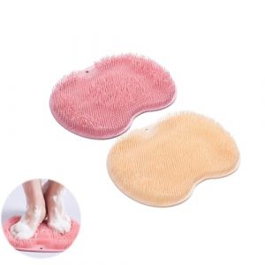 Richbeliefy Back Scrubber, Shower Foot and Back Scrubber with Suction Cups, Silicone Foot Rubbing Mat, Saludea Shower Foot & Back Scrubber, Wall Mounted Massage Pad, Soft (2pcs-b) (yrtdgxnsmn, neuf)