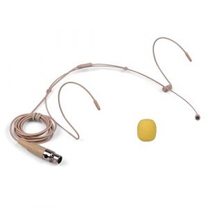 SHUIYUE Micro-Casque l&eacute;ger Serre-t&ecirc;te Microphone &agrave; condensateur Micro 4 Broches Mini XLR pour &eacute;metteur de Poche sans Fil (minimin, neuf)