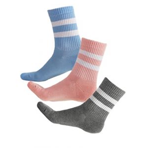 vitsocks Chaussette tennis sport 85% BAMBOU mi haute Femme (3 PAIRES) skate old school anti ampoule, lot2: 1x gris 1x bleu 1x rose, 35-38 (Vitsocks, neuf)