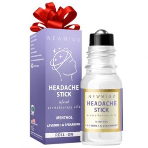 Roll-on Migraine au Menthol Rafra&icirc;chissant au menthol avec lavande et menthe verte. Roll-on aux huiles essentielles pour soulager les maux de t&ecirc;te, la tension et le stress. (NEW MIUZ, neuf)