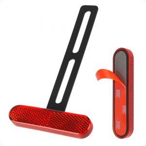 evermotor universel 87 x 21 x 8 mm moto E4 r&eacute;flecteur arri&egrave;re &eacute;troit rouge avec long support en T r&eacute;flecteur de plaque d'immatriculation oeil de chat scooter quad homologu&eacute; E (Goodway, neuf)