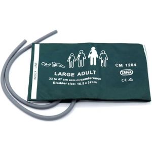 Brassard de tension artérielle avec doubles tubes pour adulte de grande taille de 33 à 47 cm, brassard de remplacement réutilisable en nylon pour grand bras (Skmeditec Direct, neuf)