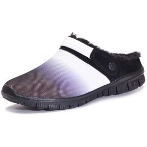 Chaussons Femme Homme Hiver Chaudes Peluche étanche Pantoufle de Maison Sabots d'Intérieur Extérieur Antidérapant Confort Chaussures,Blanc Style A,40 EU (DADAZE, neuf)