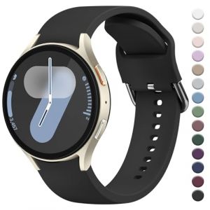 Compatible avec Samsung Galaxy Watch 7 6 5 4 Bracelet 40mm 44mm Femmes Hommes, Bracelet Sport en Silicone Souple pour Galaxy Wat ch FE/gala xy watch 5 pro, galaxy watch 6/4 Classic (Noir) (XingDTX, neuf)