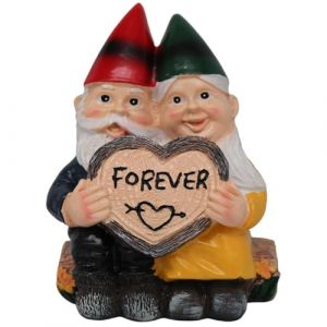 Statue de couple de nains de jardin, statue d&eacute;corative de jardin, statue de couple en forme de c&oelig;ur, &eacute;tanche, en r&eacute;sine, adapt&eacute;e pour la d&eacute;coration de la maison, du jardin et du bureau (PAW Patrol, neuf)