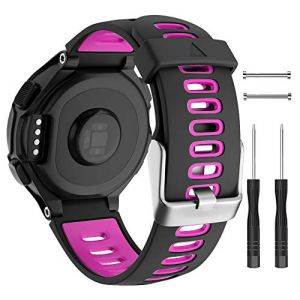 ISABAKE Bracelet de Montre pour Garmin Forerunner 735XT 235 235Lite 230 220 620 630, Bande de Remplacement en Silicone Souple pour Garmin Watch Accessoires (Isabake, neuf)
