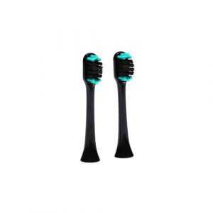 SUPERWHITE - Biosynex - Têtes de Brosse à Dents Électrique Sonique - Recharge - Lot de 2 Brossettes - Coloris Noir (LABOTC, neuf)