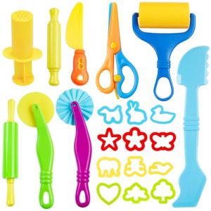 XIATIAN 21 Pièces Accessoire Pâte à Modeler, Accessoires Pate a Modeler, Emporte Piece Pate a Modeler Enfant Idéal pour Entraîner la Préhension de l'enfant, Stimule la Créativité (xiaoweizhixin, neuf)
