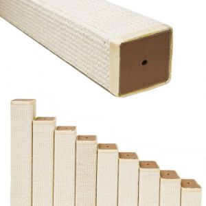 eyepower 60 cm Poteau à Griffer de Remplacement Carrée - 9 x 9 cm Filetage M8 - Colonne en Sisal avec Noyau Stable - Accessoire Arbre à Chat pour Réparation Griffoir - Pilier avec Corde Naturelle (einspreis, neuf)