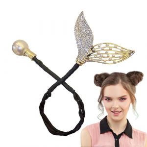 Arrovarp Griffe de cheveux en perles, pinces à cheveux en queue de poisson - Griffe de cheveux en queue de poisson en forme de beignet pour une coiffure élégante,Pinces à cheveux sirène élégantes, (fiewand, neuf)