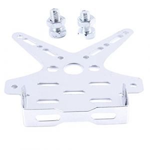 Asudaro Plaque d'immatriculation de moto, support de plaque d'immatriculation pliable réglable de feu arrière en alliage d'aluminium pour véhicule électrique Accessoires de modification de moto (Amorar, neuf)