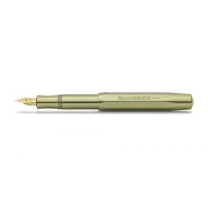 Kaweco Collection Stylo plume Olivine I Premium en aluminium avec pointe en acier pour cartouches d'encre avec boîte en métal I Stylo plume 5" Pointe M (Hobby Welt kreativ, neuf)