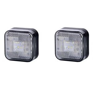 2 x 4 LED SMD blanc lampe de limitation Page Lampe 12 V 24 V marquage E Position Lampe Voiture Camion voiture voiture lampe lumi&egrave;re avant universel (WEB TRUCK, neuf)