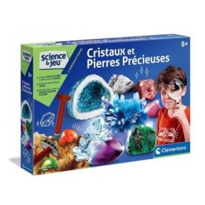 Coffret Science Cristaux et Pierres précieuses - geologie, mineralogie - Laboratoire, expériences - Jeu Scientifique + 1 Carte Tigre (cavernedesjouets, neuf)