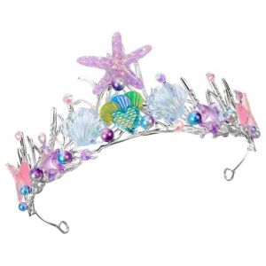 PENIKOKO Couronne de Sir&egrave;ne pour Adulte et Gar&ccedil;on et Filles Serrage-T&ecirc;te Th&egrave;me Oc&eacute;an Pendentif Coquillage Accessoire F&ecirc;te d'Anniversaire Bandeau Sir&egrave;ne &Eacute;l&eacute;gant et Polyvalent (xinshengzhan, neuf)