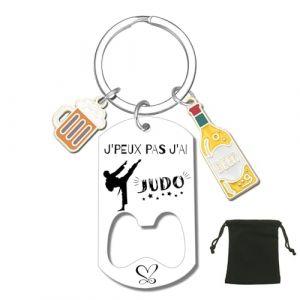 LUODAN Cadeau Porte-cl&eacute;s - Sp&eacute;cial Passionn&eacute;s- J'peux pas, J'ai - pour Basket Chasseur Football Golfeur Motard P&ecirc;cheur Cycliste Rugby Cadeau - id&eacute;e cadeau dr&ocirc;l - cr&eacute;ation (j'ai judo) (hangzhoujiaranzhuangshicailiaoyouxiangongsi, neuf)