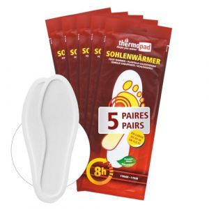 THERMOPAD Semelles chauffantes S-XXL: 5 Pairs de chaufferettes pour jusqu'&agrave; 8 Heures de Chaleur - pour Les Chaussures de Ski et Les Bottes - activ&eacute; par l'air - Utilisation imm&eacute;diate XL (42-43) (warmpack_shop, neuf)