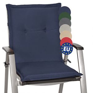 Beautissu Coussin ext&eacute;rieur Jardin pour Chaise Loft NL - 100x50x6cm Bleu fonc&eacute; &ndash; Coussin Bas Dossier &ndash; Coussin Chaise Jardin de Haute qualit&eacute; (Brandvin, neuf)