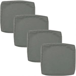 Housse De Coussin Exterieur Impermeable pour Salon De Jardin, Lots De 2/4 Housse Assise Salon De Jardin avec Fermeture &Eacute;clair, Amovibles pour Int&eacute;rieur Et Ext&eacute;rieur, Terrasse(Color8,33x65x10cm4pcs) (Danansentt Shop, neuf)