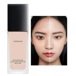 Foundation for Older Women, Waterproof Face Makeup, 30ml Full Coverage Concealer, for Smooth Skin, Long Lasting Moisturising Formula, Beauty Makeup Needs, Work Travel Dating Party (LIchaO, neuf)