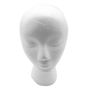 LA TALUS Mousse Femme Mannequin Tête Chapeau Porte-perruque Chapeaux Affichage Modèle Accessoires De Tir Styromousse Casque Support Polystyrène Tête-mousse Pour Perruque Lunettes (Goodtimes28, neuf)