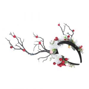 Veemoon Serre-t&ecirc;te D&eacute;coration Forme de Corne de Cerf pour F&ecirc;te No&euml;l Accessoire Bandeau de No&euml;l pour Femme Gar&ccedil;on Fille et Adulte Cadeau de Unique avec D&eacute;coration de Corne de Cerf (lucy Liu, neuf)