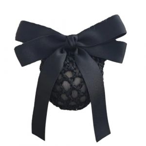 Pince à Cheveux avec Filet Pour Femme Filet à cheveux avec plaque de travail for hôtel, banque for dames, nœud papillon, filet à cheveux(Colour 1) (黄登回, neuf)