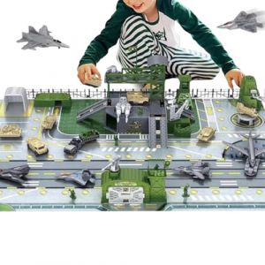 Ensemble De Base Militaire &ndash; V&eacute;hicules De Figurines De Jeu Pour Hommes De L'arm&eacute;e, Figurines D'action De Soldat Avec Accessoires D'&eacute;quipement D'armes Et Moto De Combat | Carte De Jeu Pour Gar&ccedil;ons Et F (yingqing, neuf)