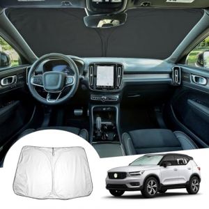 GAFAT Compatible avec Volvo XC40 C40 Recharge EX40 2018-2024 2025 Protection solaire pour pare-brise avant, recharge XC40, pare-brise, pare-soleil, refroidissement, protection UV, accessoires XC40 (GAFAT(EU), neuf)