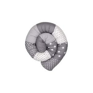 ULLENBOOM ® Tour de lit serpent, gris étoilé (200 x 13 cm) (ULLENBOOM, neuf)