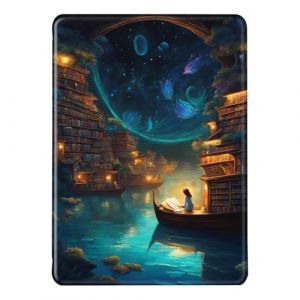 Coque Kindle Paperwhite 2021 6.8" Cuir Flip Etui Silicone TPU Ultra Mince Auto Veille ou Réveil Case Jolie Femelle Créatif Modèle Housse pour Kindle Paperwhite 11e Génération 2021 (3) (SGKITM, neuf)