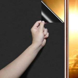 Film Occultant Fen&ecirc;tre,DARUITE Film Fenetre Anti Regard,Noir Film Opaque pour Vitre,Film Anti UV 100% Blocage de Lumi&egrave;re pour la Maison,la Chambre(44.3 x 200 cm) (DFT TECHNOLOGY CO, neuf)