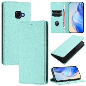 xinyunew Coque pour Samsung Galaxy Xcover 4/Xcover 4S, RFID Blocage Portefeuille Etui &agrave; Rabat, Housse en Cuir PU pour Samsung Galaxy Xcover 4/Xcover 4S, Vert Clair (xinyunew, neuf)