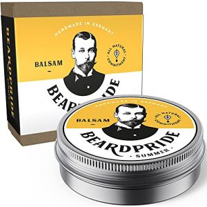 BEARDPRIDE Baume à barbe - Summer - The Original Beard Balm from the Barbershop - Notre baume à barbe est à base de beurre de karité et d'huiles naturelles - Baume à barbe - Cadeau pour hommes - 28g (LinaCare, neuf)