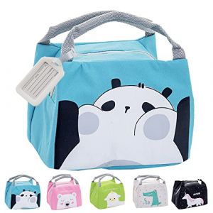 Hillylolly Sac Isotherme Repas Enfant Fille, Sac &agrave; Lunch Isol&eacute;, Panier Repas Enfant, Mini Sac Isotherme Repas, Sac Lunch Femme Multipurpose, pour le Transport de Nourriture (Panda) (MINGSWL, neuf)
