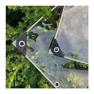 PVC Bache de Transparente Armée Epaisse avec Oeillets Vinyle Bâche Solide Protection Plastique Imperméable pour Exterieur Balcon Pergola Serre Terrasse (CH fan shop, neuf)
