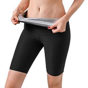 2 en 1 Femmes Sauna Pantalon Minceur Perte de Poids Collants de Formation Sauna Pantalons de Survêtement M/L/XL Court Taille Haute Équipement (Pantalon élastiqué 5#30) (redzhi, neuf)