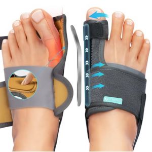 TENICORE Amélioré Hallux Valgus Correcteur avec 2 barres d'angle，Orthese Hallux Valgus avec Coussin en Silicone Soulagement des Hallux Valgus Séparateurs d'orteils 1 Paire Femme et Homme (TENICORE-US, neuf)