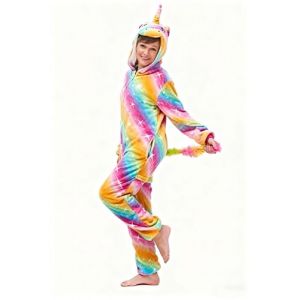 Ovender Kigurumi Adulte Costume Animaux Halloween Carnaval ou Spectacle de Noël Party Show Pyjamas Cosplay Combinaison Unisexe Winter Zoo Deguisements Femmes et Hommes (M, Pony Licorne 2) (Ovender, neuf)