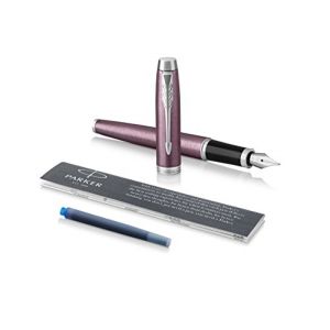 Parker 1931632 Stylo-plume IM Violet Clair avec Pointe Fine/Recharge d&rsquo;encre Bleu (MAXXIDISCOUNT, neuf)