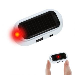 Alarme de Voiture Lumière LED, L'alarme Solaire de Voiture, Simulé des Lumières D'alarme, Avertissement de Solaire Système Anti-Vol Flash Lampe, Clignotante Alarme de Voiture LED (Rouge) (charey, neuf)