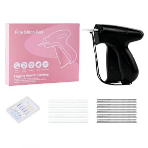 Samlonge Machine &agrave; &Eacute;tiqueter, Etiqueteuse Pistolet avec 5 Aiguilles de Rechange + 2000 &Eacute;pingles, Etiquettes de Prix Pistolet, Pistolet de Fixation Rapide pour Textiles, Marques et Labels (Noir) (TOMS1990, neuf)