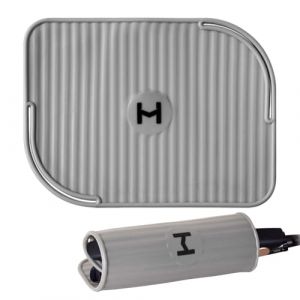 Tapis en Silicone Résistant à la Chaleur pour Boucleur à Cheveux, Lisseur Vapeur, Sèche Cheveux, Fer à Boucler et Fer à Lisser, Protège les Surfaces, Portable et Durable, 21.8×16 cm, Gris (surnamei, neuf)