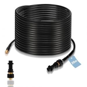 Eulenke Tuyau de d&eacute;bouchage Haute Performance pour K2-K7 | 30 m, 160 Bars | Inclus : 1 Adaptateur | Kit de Nettoyage de canalisations Haute Pression (NONGYF, neuf)