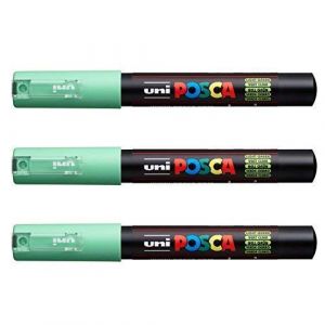 Posca Lot de 3 marqueurs PC-1M Uni-Ball (gamme complète de 22 couleurs disponibles) (Ponera, neuf)