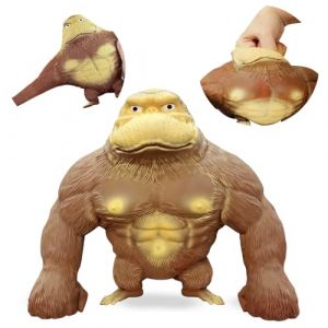 HuaMuDM Jouet Gorille Anti-anxi&eacute;t&eacute;, Gorille de Singe de Latex, Squeeze Jouet, Figurine de Gorille Anti Stress, Doux Squeeze Anti-Stress Jouets, Gorilla Singe Singe Toy (HuaMuDM, neuf)