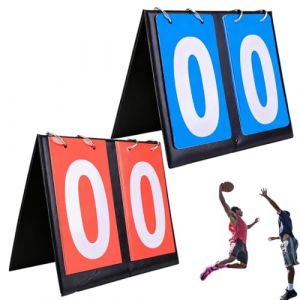 YAZWUR 2 PCS Tableau de Score Sportif Flip Digit, Compteur Manuel, Tableau de Score Portable pour Basketball, Tennis de Table, Football, Badminton, Baseball (Romanimania OU, neuf)