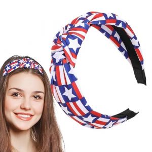 Bandeau de cheveux drapeau am&eacute;ricain, bandeau de cheveux patriotique pour femme - Cercle de cheveux antid&eacute;rapant pour le 4 juillet,Ornements color&eacute;s pour cheveux du Memorial Day, accessoire de chapeau (eurt, neuf)